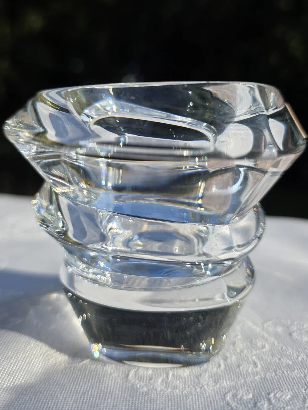 Nachtmann 24% Lead Crystal Votive Candle Holder Germany Signed